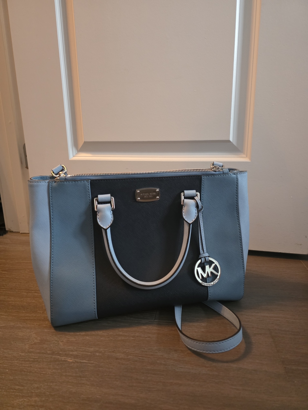 Michael Kors Two-Tone Blue Saffiano Leather Tote